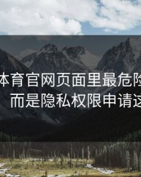 爱游戏体育官网页面里最危险的不是按钮，而是隐私权限申请这一处