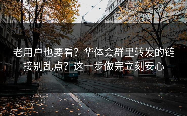 老用户也要看?华体会群里转发的链接别乱点?这一步做完立刻安心 老用户也要看?华体会群里转发的链接别乱点?这一步做完立刻安心